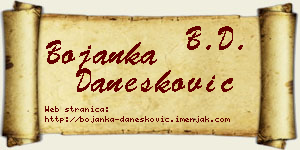 Bojanka Danesković vizit kartica